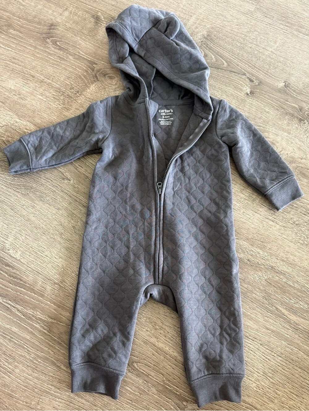 Carter’s Quilted Zipper Onsie, 3-6 months